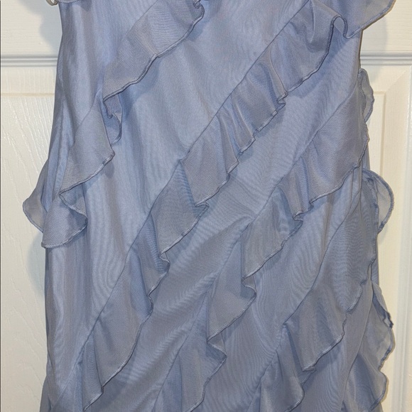Tatiana Bandeau Ruffle Detail Mini Dress in Blue - Picture 5 of 10